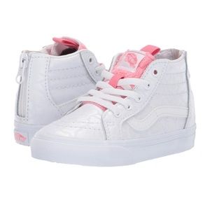 Vans Hi Top Sk8-Hi Zip, White Giraffe -toddler